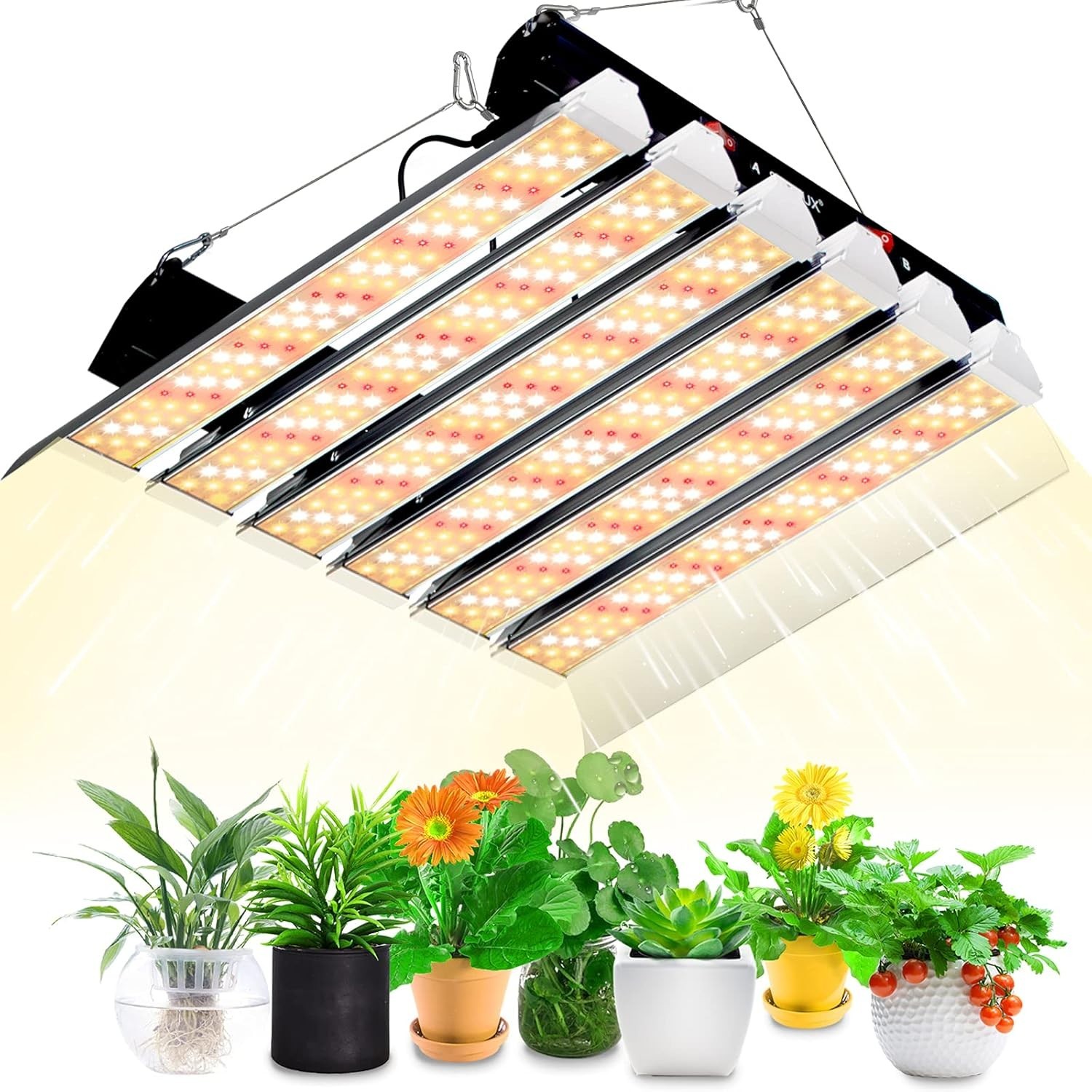 LED Grow Light 200W 2×2ft Coverage Sunlike Full Spectrum Grow Lamp for Hydroponi