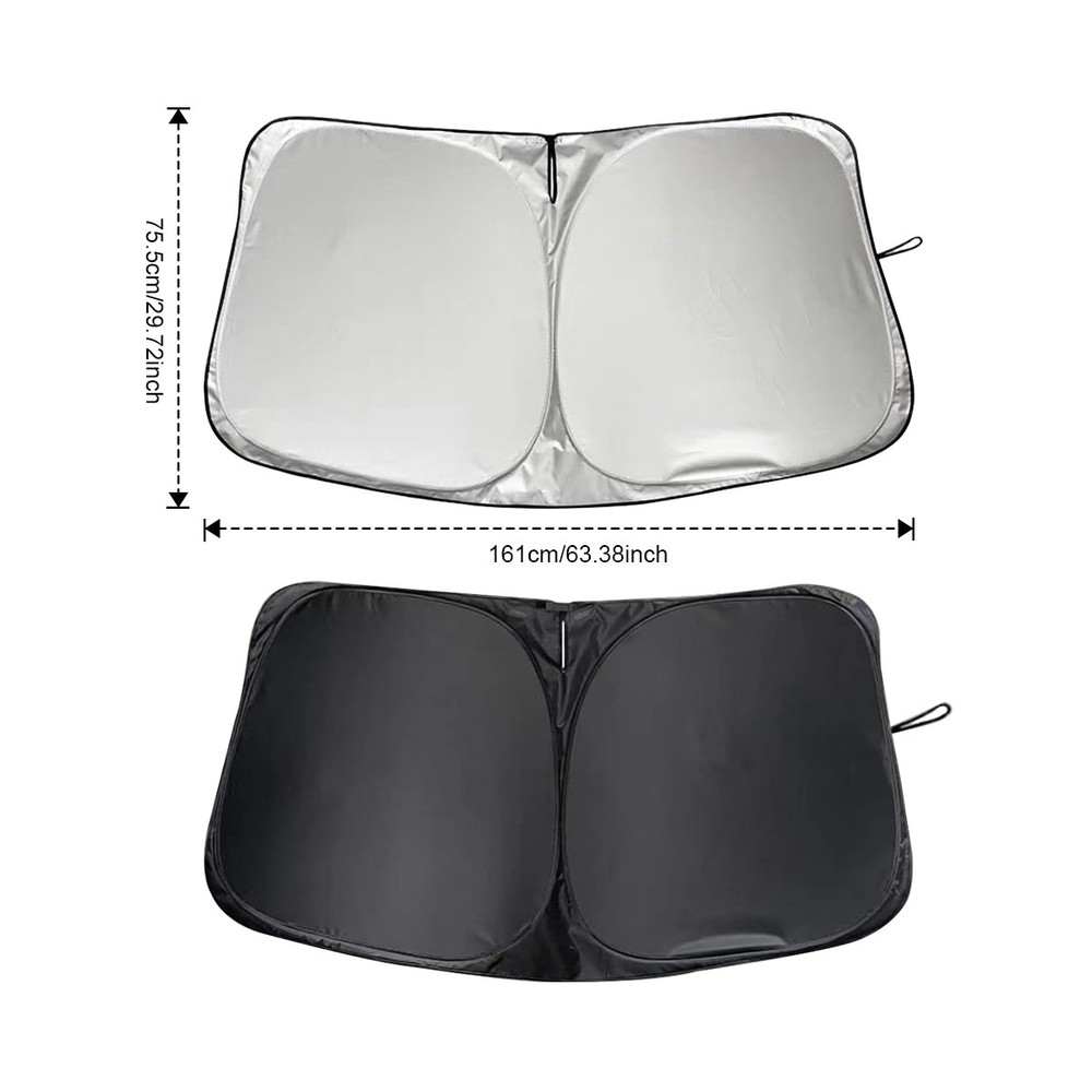 FOR Chevrolet Silverado 19-24 Foldable Sun Visor UV Protector Shield Cover