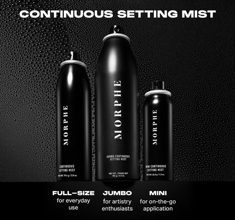 Jumbo Continuous Setting Spray - Micro-Fine Makeup Setting Spray with a Natur...