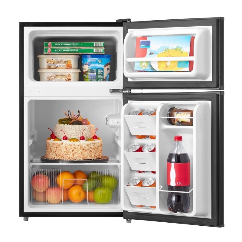 2-Door Mini Fridge Freezer Adjustable Shelves Compact Energy Efficient New