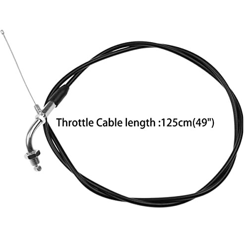 Twist Throttle Accelerator Handle Grips and Bent Cable Set for 50cc 110cc
