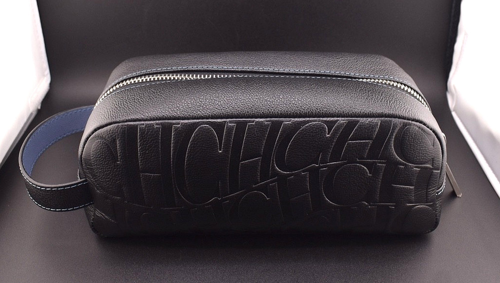 Carolina Herrera Sequoia Leather Toiletry Case - Black