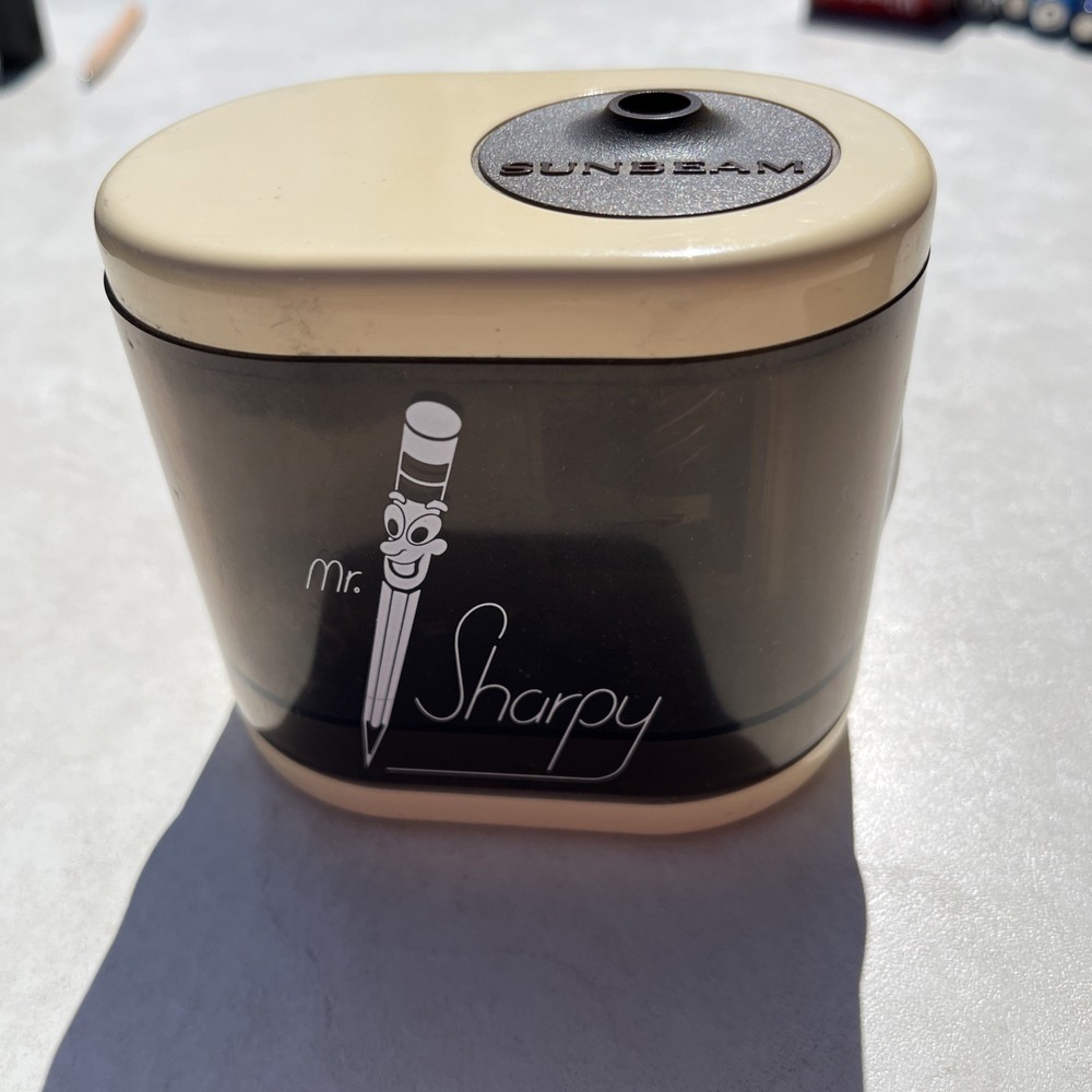Vintage Sunbeam Mr. Sharpy Pencil Sharpener Battery Powered Tested & Works