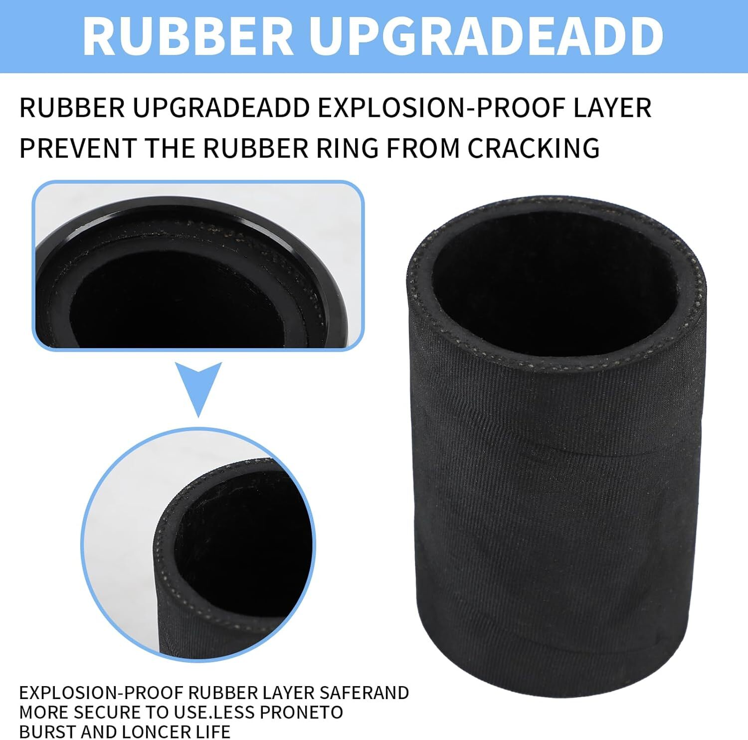 Universal 48" Stainless Steel Radiator Flexible Coolant Water Hose W/ Caps Kit