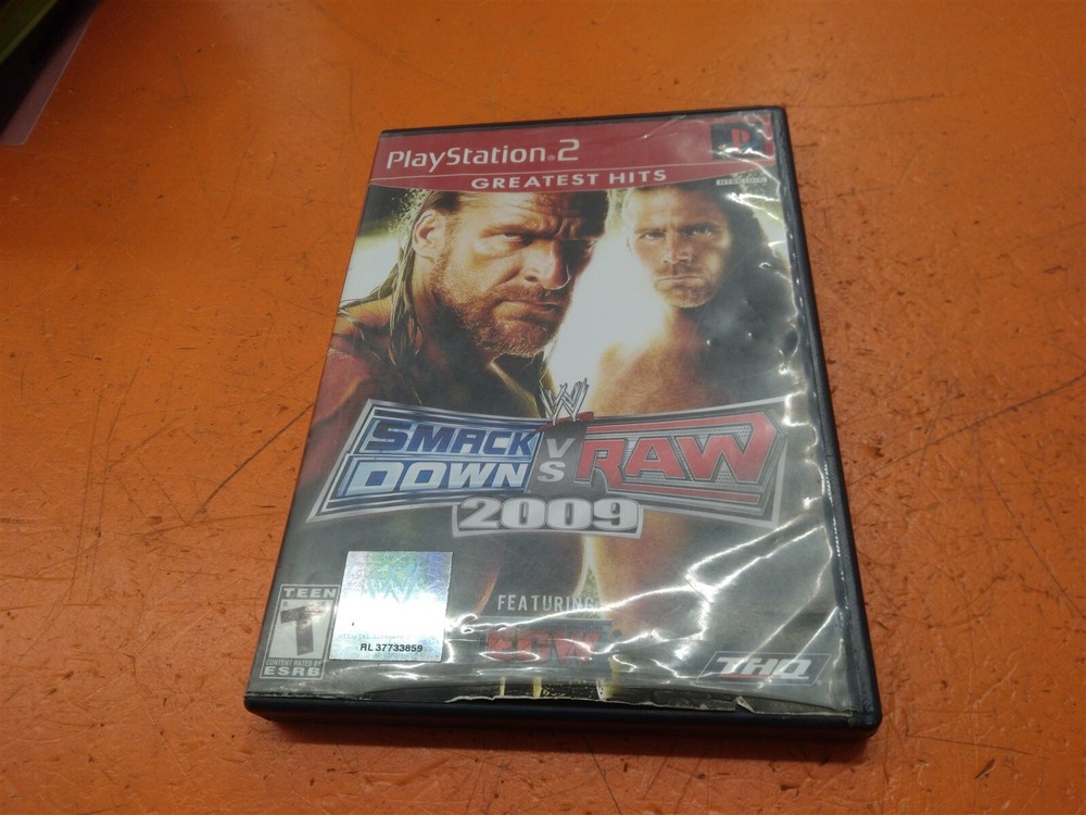 ⭐️⭐️⭐️⭐️⭐️ WWE SmackDown Vs Raw 2009 Sony PlayStation 2 w Manual **Empty Case**