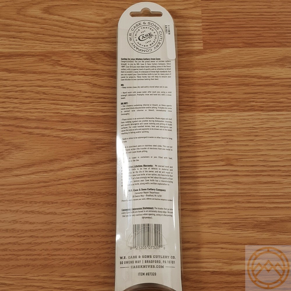 Case XX Kitchen Paring Knife 3" Stainless Steel Blade Solid Brown Walnut Handle