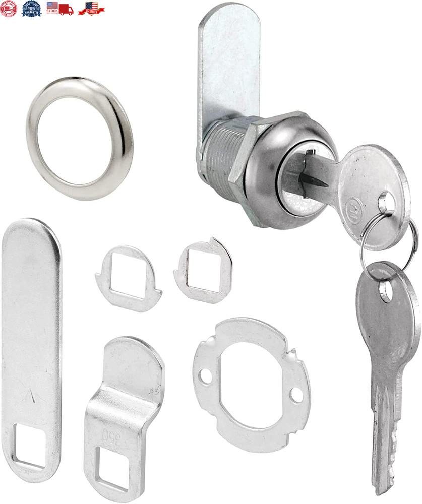 Cabinet Lock Replacement Desk Drawer Lock Keys Steel Part File Tool Box Panel US