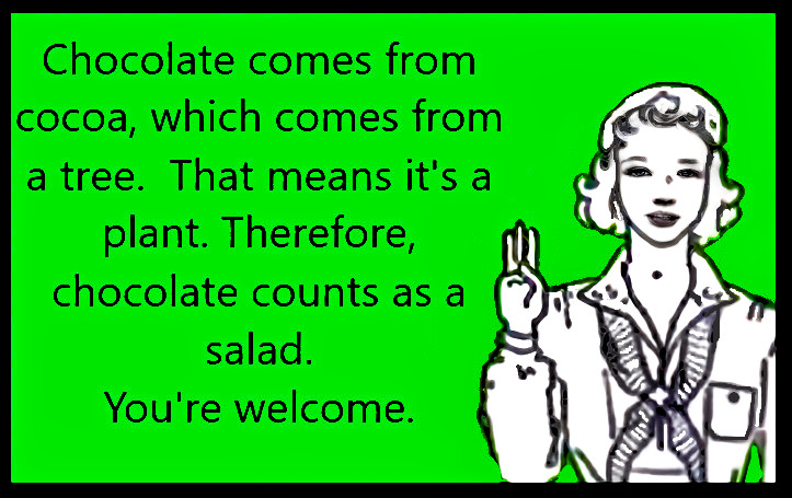 Chocolate Comes From Cocoa Which Comes From Tree Counts Salad WELCOME MAGNET