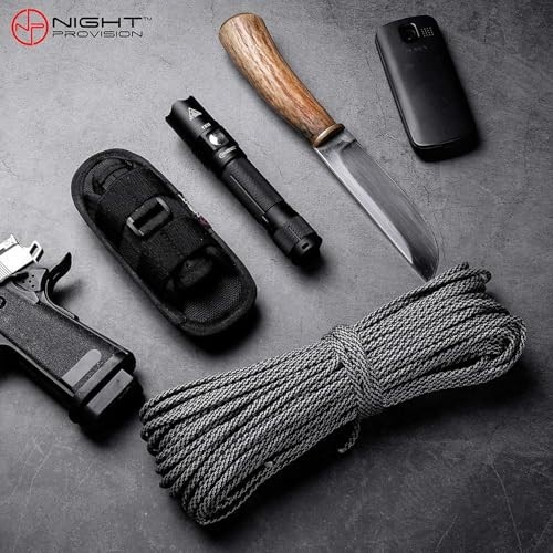 Tactical Flashlight Holster Pouch - Stretchable 360° Rotatable Clip for Duty Bel