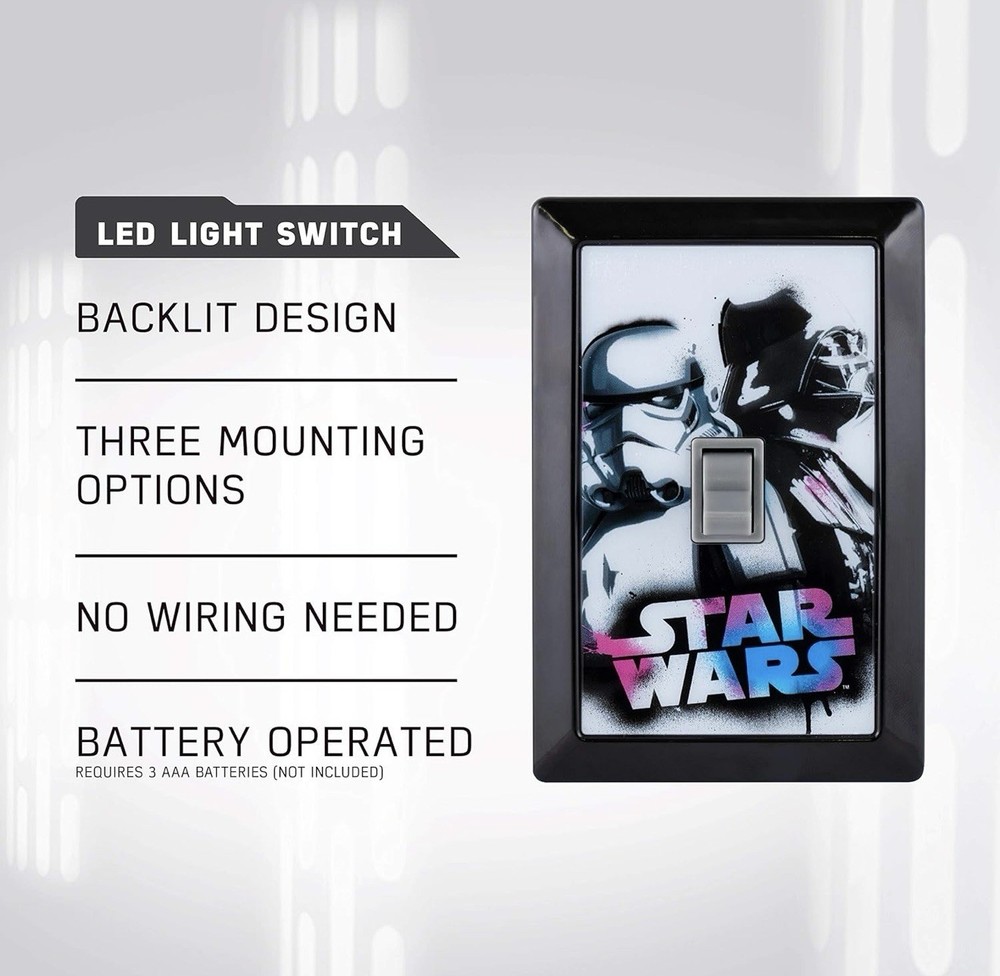 Star Wars Switch LED Night Light, Manual On/off Switch - A0052