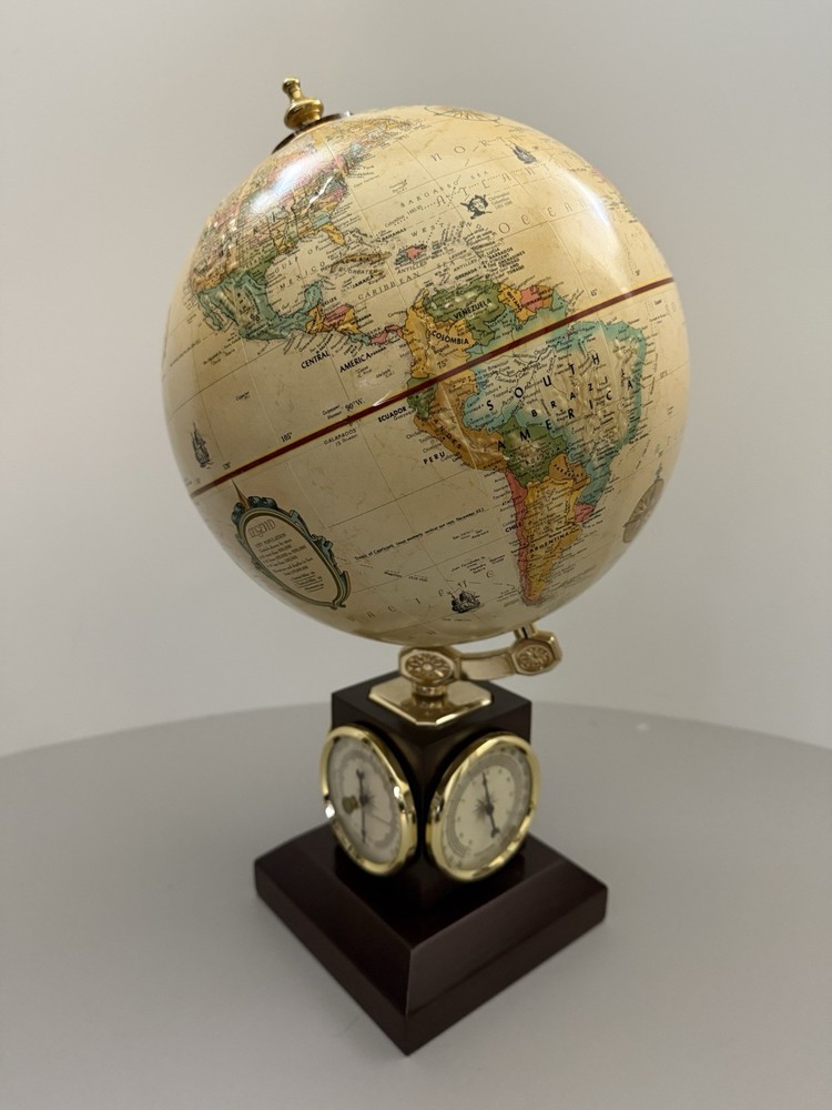 Replogle 9” World Classic Globe - Thermometer - Hygrometer - Barometer