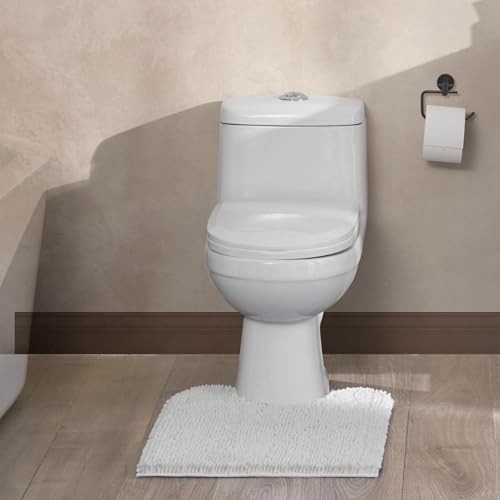 Resort Collection Plush Chenille Bathroom Rugs – Non-Slip Backing and Machine