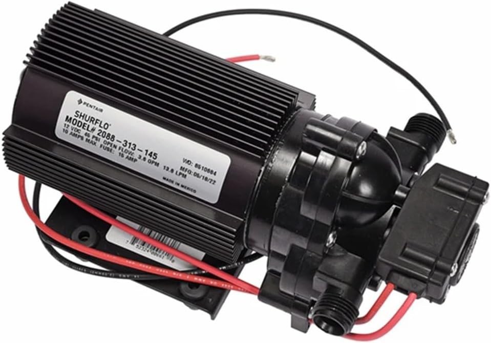 PENTAIR 12V Diaphragm Pump - 45 PSI, Automatic Demand, Low Maintenance Design