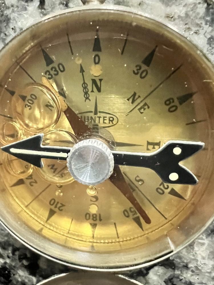 Vintage 1940's German Liquid Filled Hunter Case Compass