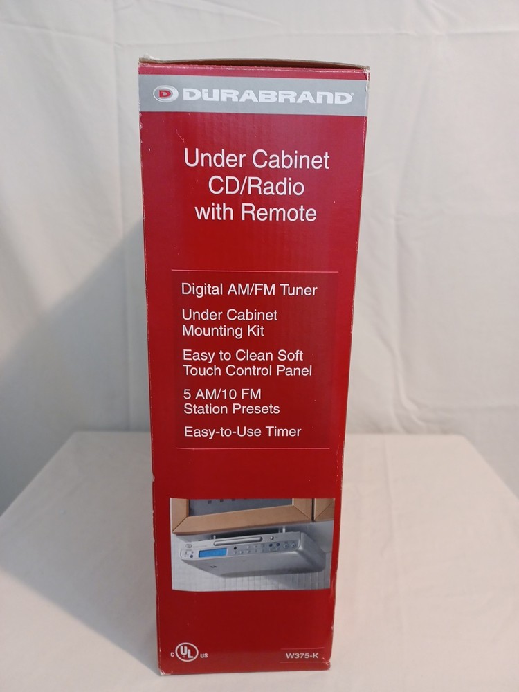 Durabrand Under Cabinet CD Radio Player w/ Remote *CD Player Does Not Work*