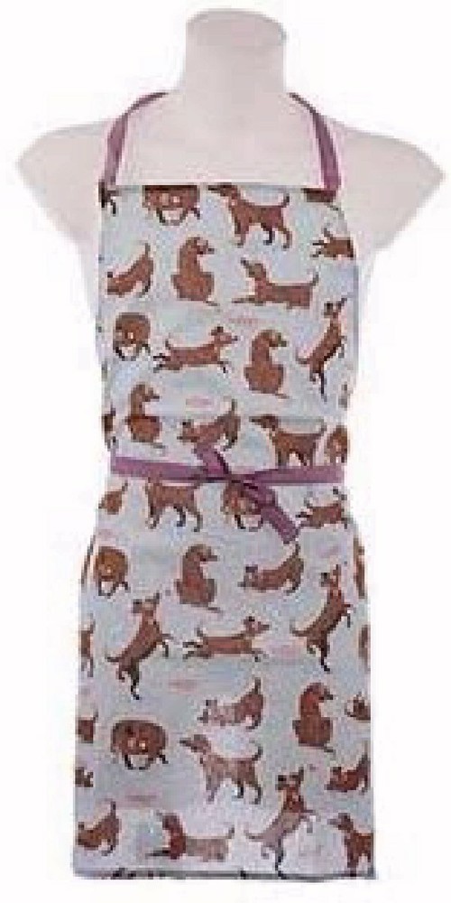 Poly Cotton Kitchen Apron Catch Patch Dogs Design