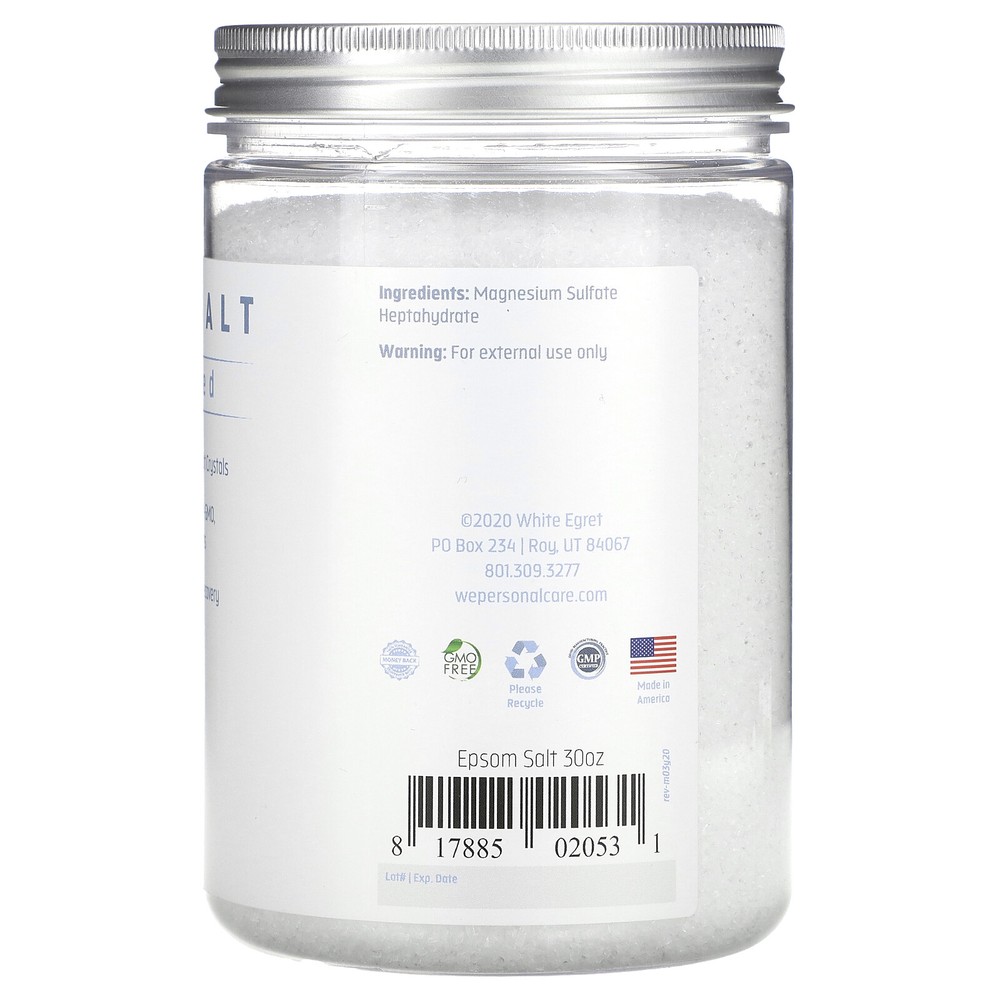 Epsom Salt, Unscented, 30 oz (850 g)