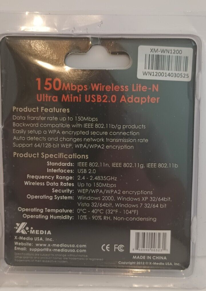 X-Midea Wireless Adapter USB Model # NE-WN1200