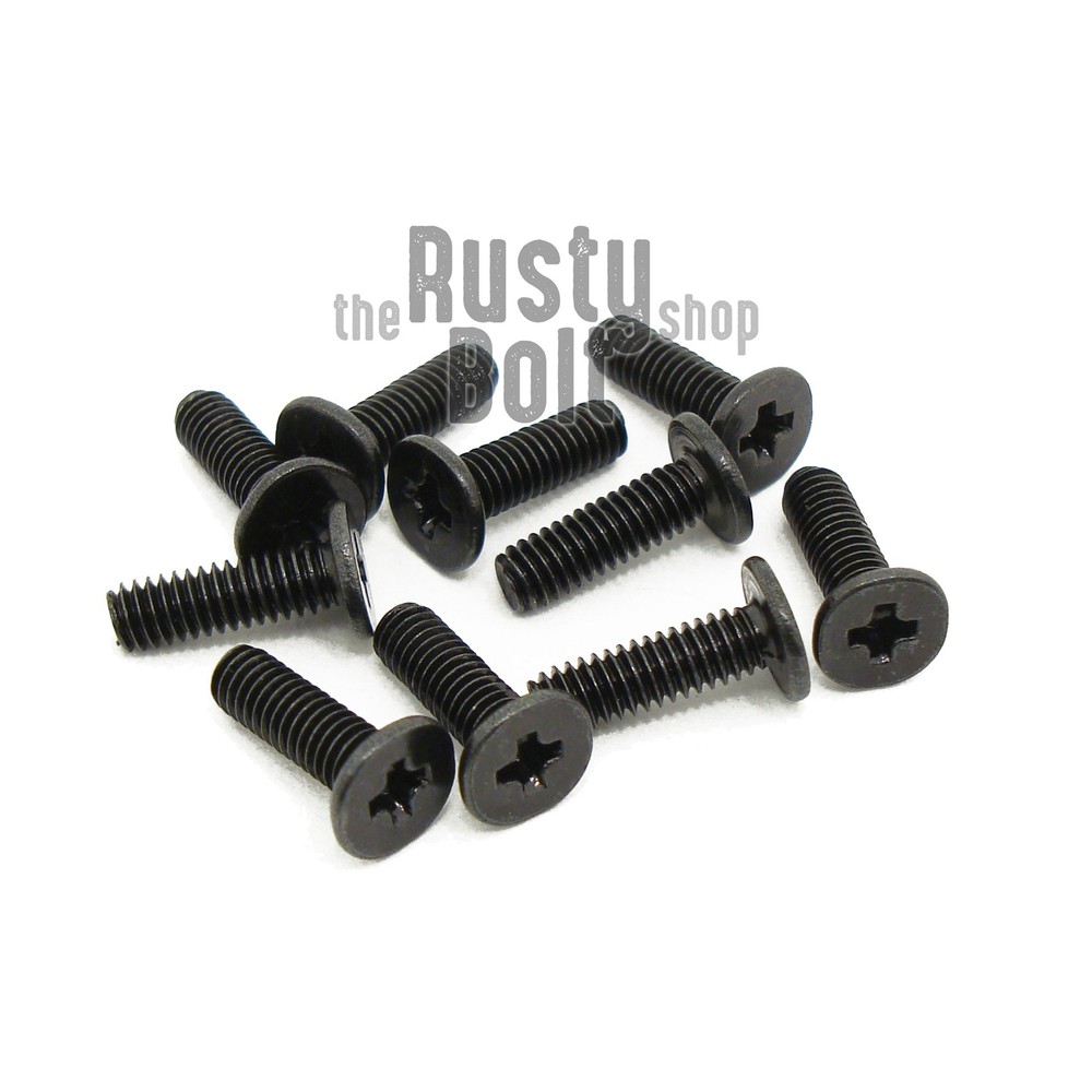 M2.5 x 7mm, Phillips Wafer Flat Head Screws, Black, Computer, Laptop, Machine