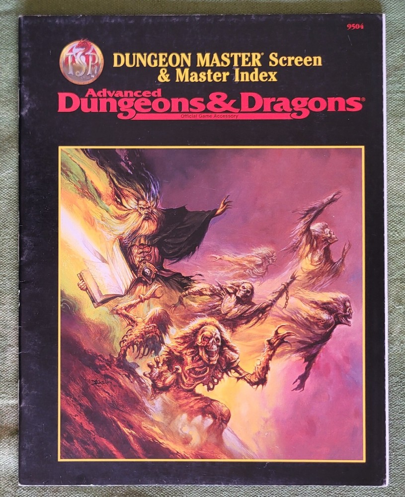 AD&D 2e Dungeon Masters Index 1995 - screen missing, Very Good