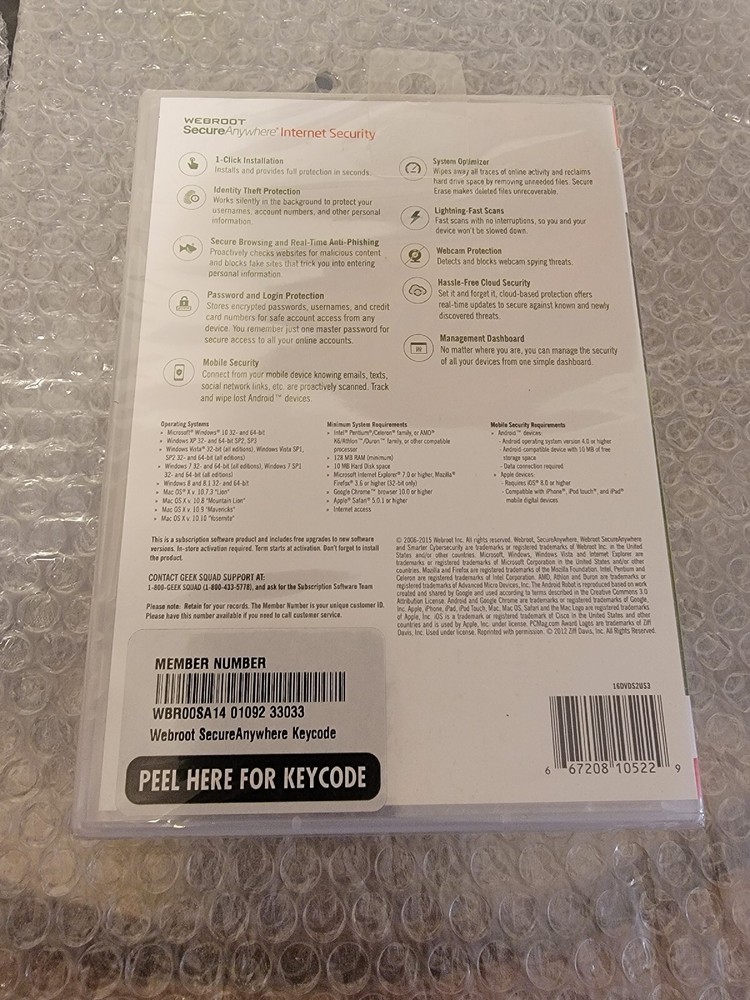 Webroot SecureAnywhere Internet Security - Full Version for Windows & Mac...