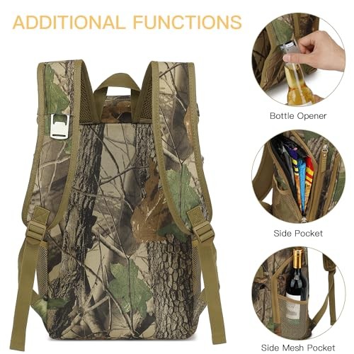 Cooler Backpack 36 Cans Insulated Leak Proof Lightweight Lunch Backpack Camo