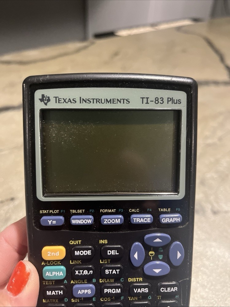 Texas Instruments TI-83 Plus Graphing Calculator with Cover Tested & Working