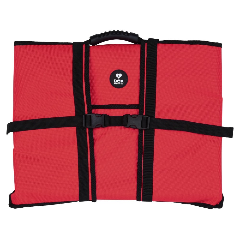 First Aid Bag Kit Empty Red - Foldable First Aid Bag Organizer - BOA Bug Out Aid
