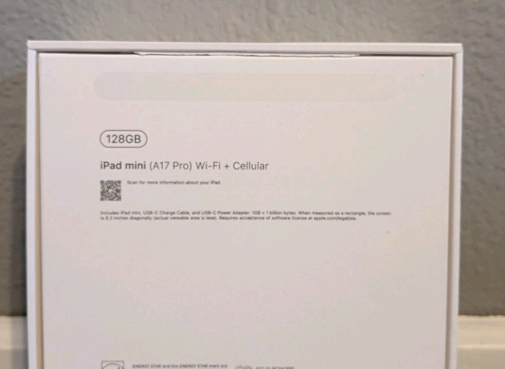 Apple iPad Mini A2993 (A17 Pro) EMPTY BOX ONLY 128 GB Space Gray With Inserts