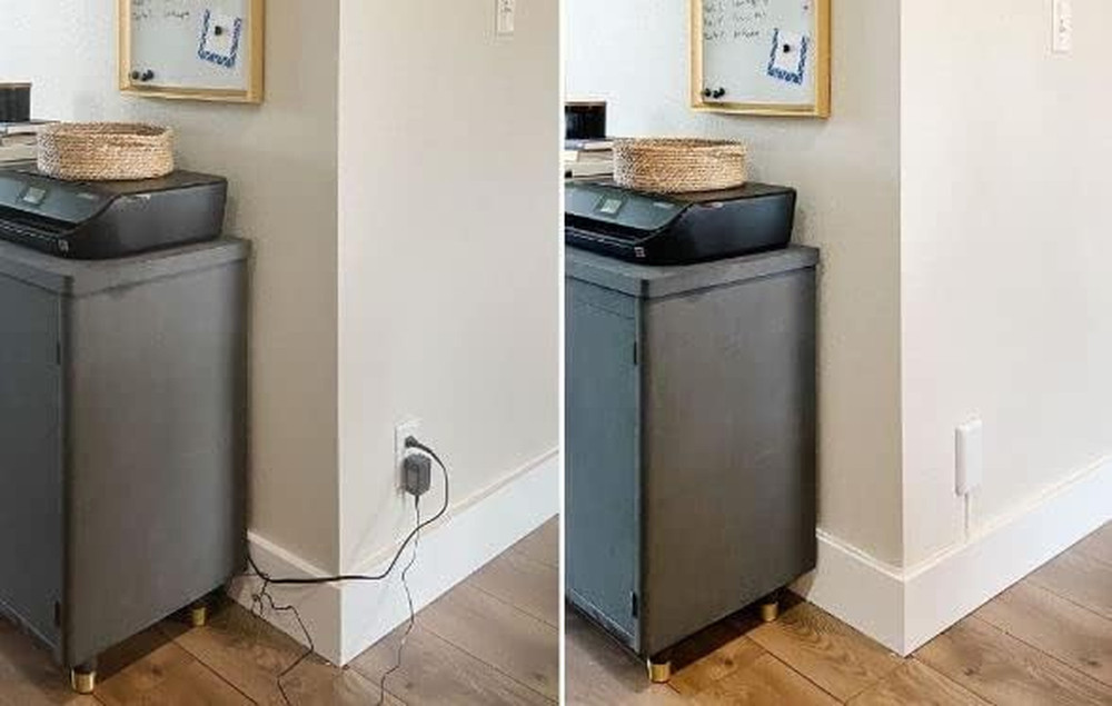 Sleek Socket Original & Patented Flat Ultra-Thin Outlet Concealer with Extension