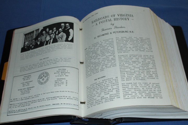 Way Markings Virginia Postal History Journal 4" binder 1984 2009 BlueLakeStamps