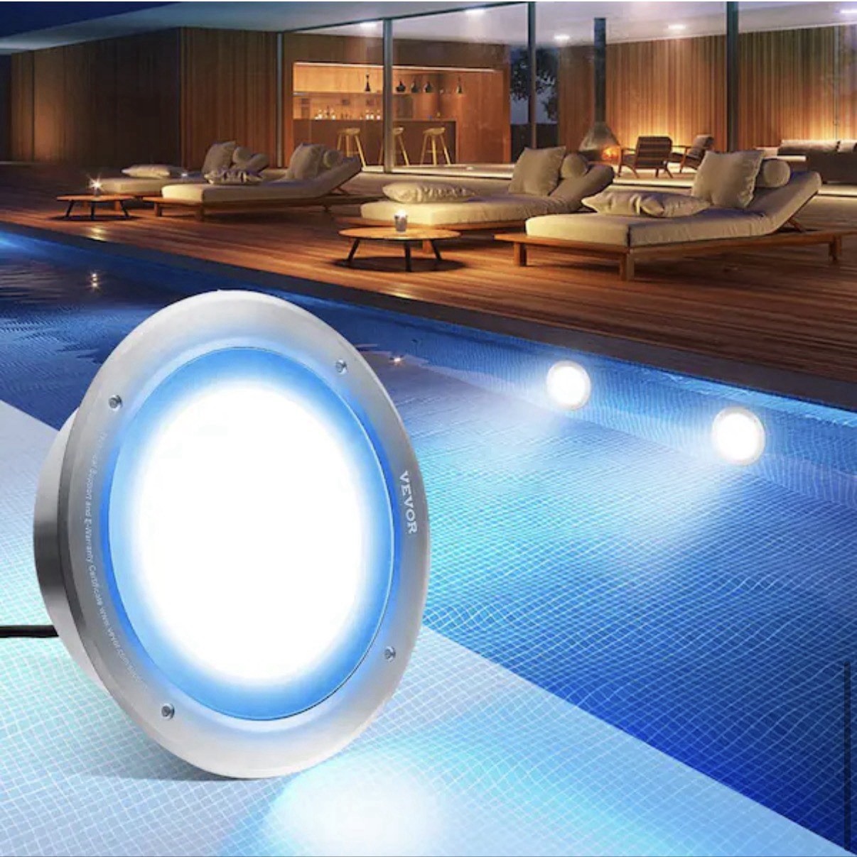 12-Volt LED Pool Light 10 In. 40-Watt Color Changing Inground Swimming Pool Ligh