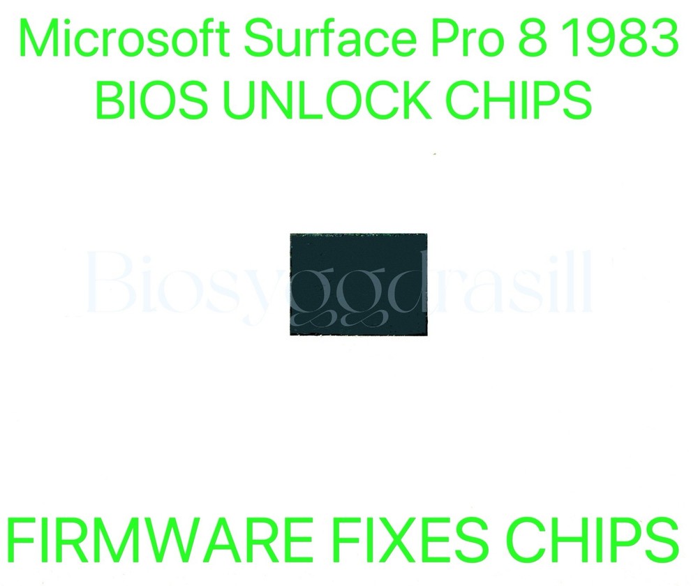 Microsoft Surface Pro 8 1983 13 inch, ADMIN NO PASSWORD FIRMWARE FIXES BIOS CHIP
