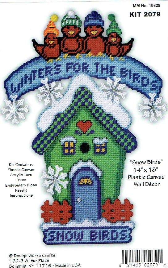 SNOWBIRDS WALL HANGING   plastic canvas  PATTERN (#TF0612)