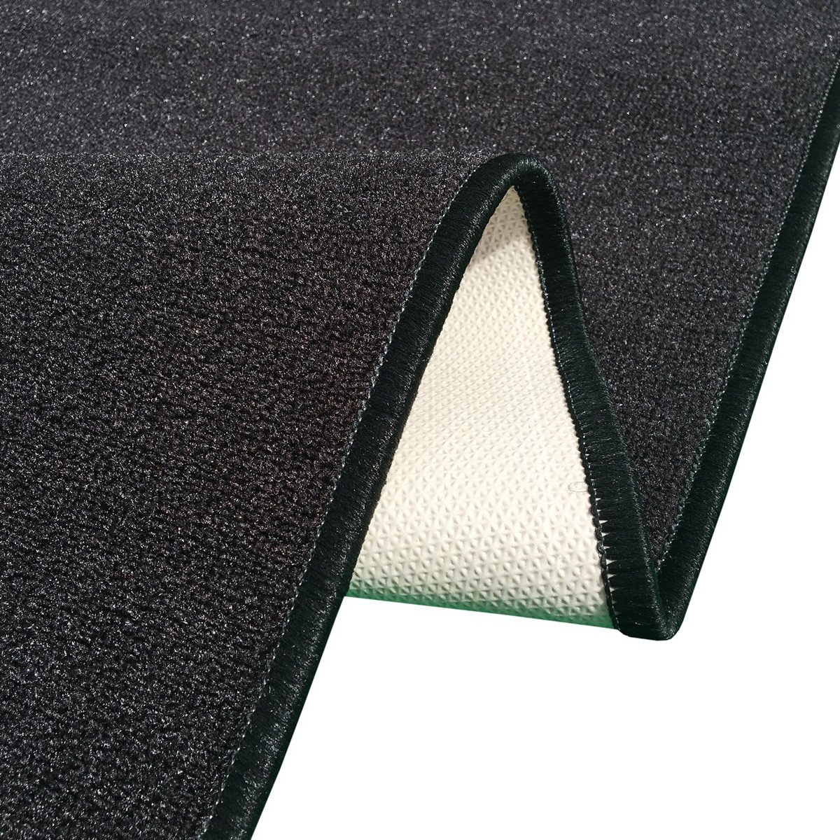 Custom Size SOLID BLACK Stair Hallway Runner Rug Non Slip Rubber Back