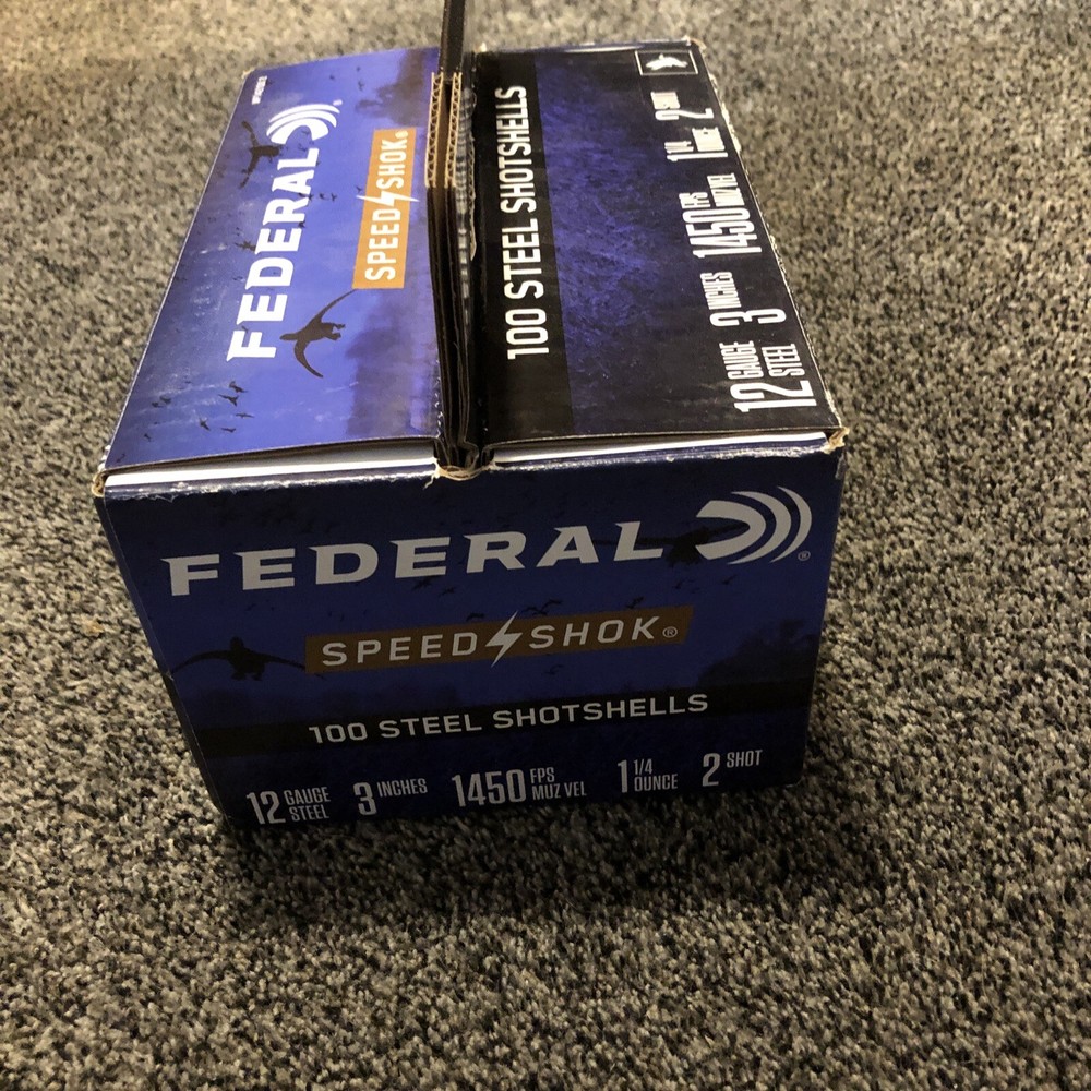 Federal Speed Shok Empty Shotgun Shell 4 pack Holds 4 3” Shell Boxes Carry Case