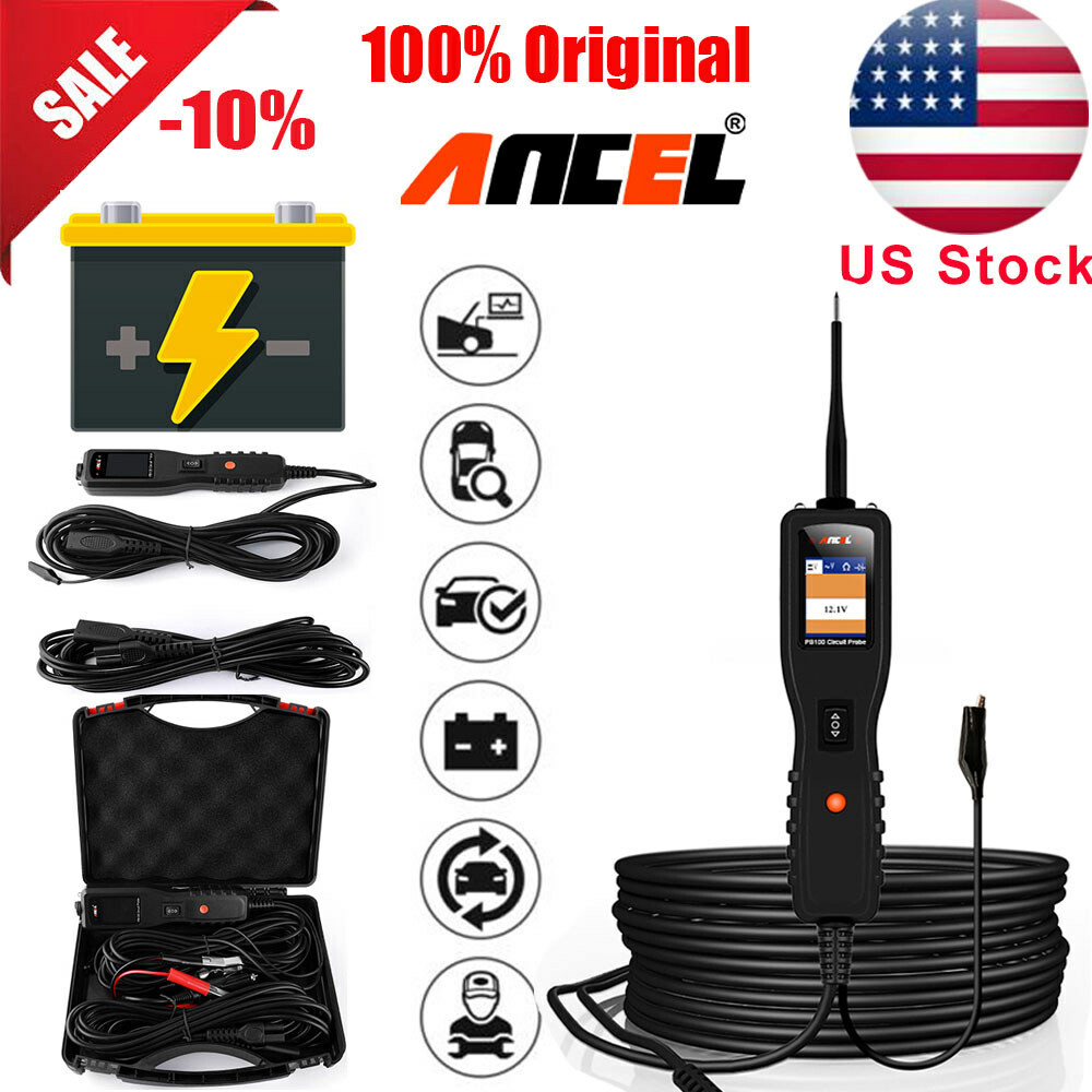 12V 24V Electrical Circuit Tester AVOmeter Detection Probe Diagnostic Tool PB100