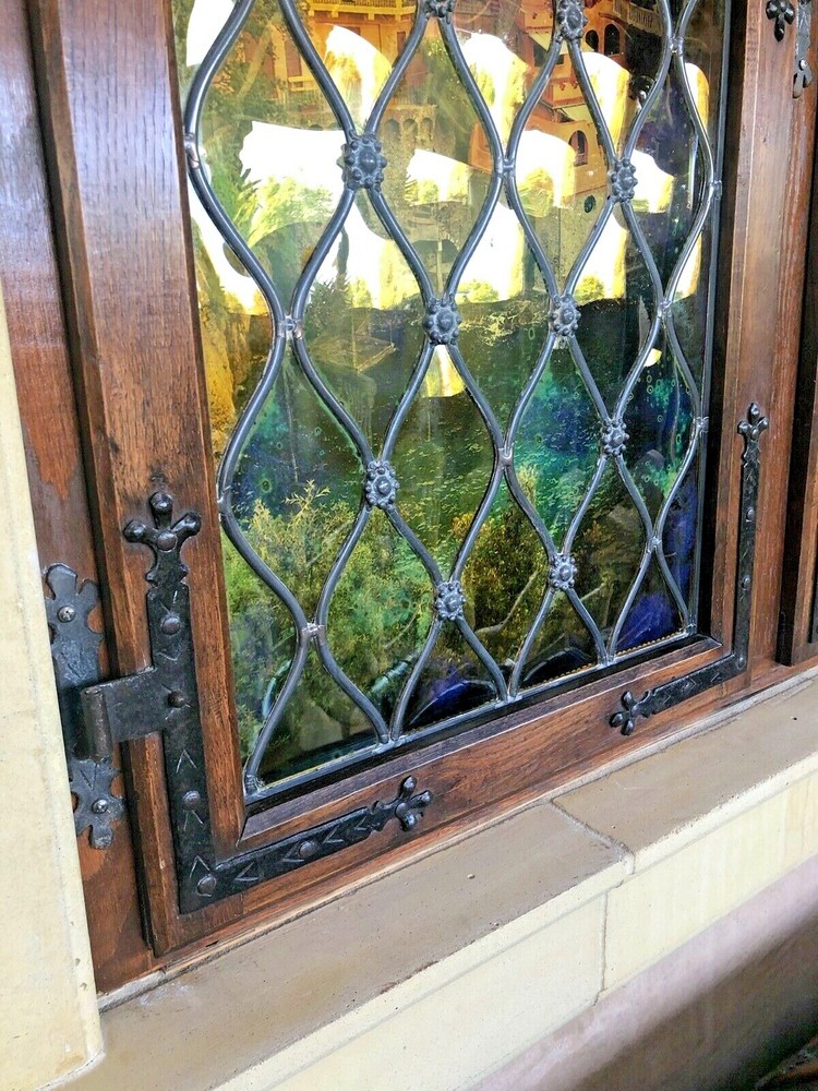16th Century oak wood frames (2) with hardware