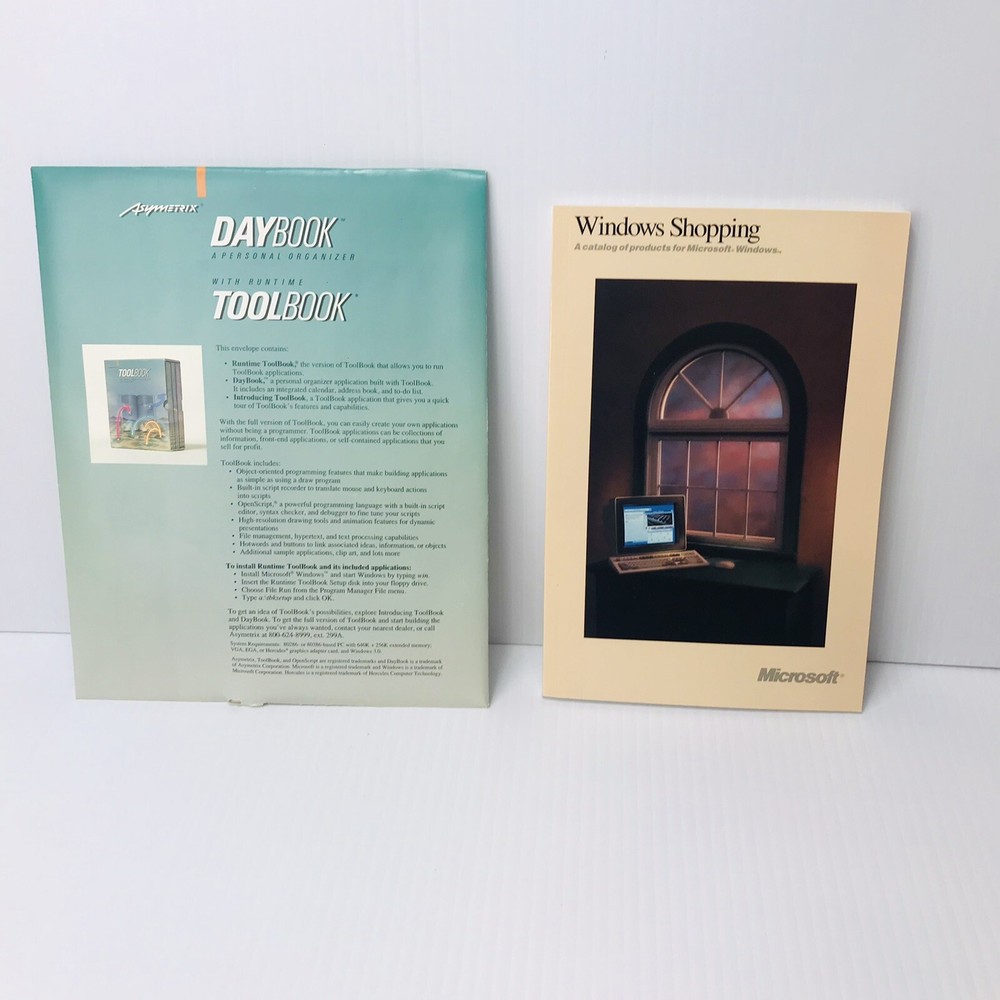 Microsoft Windows Operating System Version 3.0 3.5" Floppy Disk w/ ToolBook