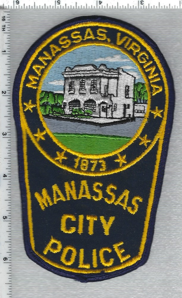 Manassas Police (Virginia) White Building Shoulder Patch