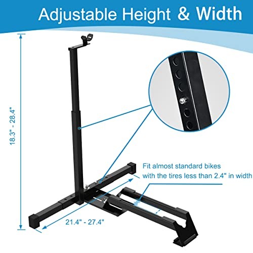 Vertical Bike Stand Floor Bicycle Rack Adjustable Upright Design, Space