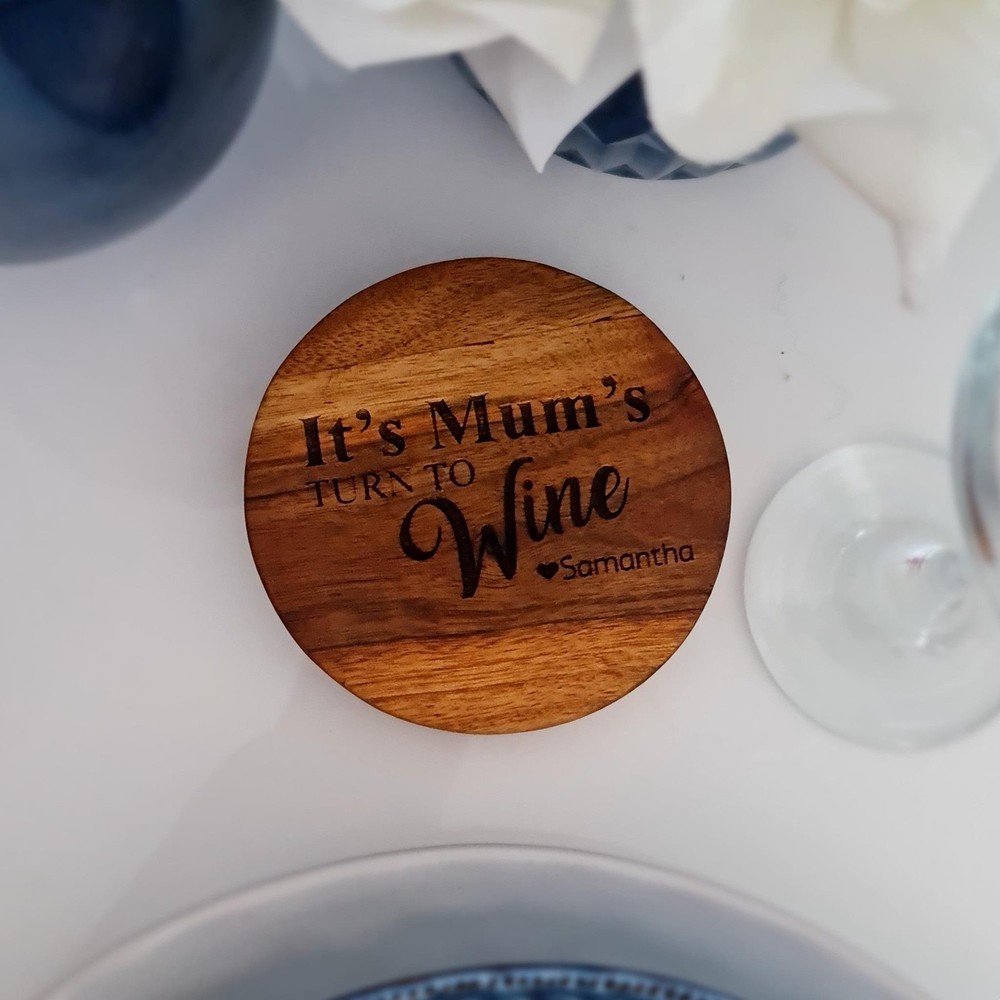 Personalised Acacia Wood Coasters