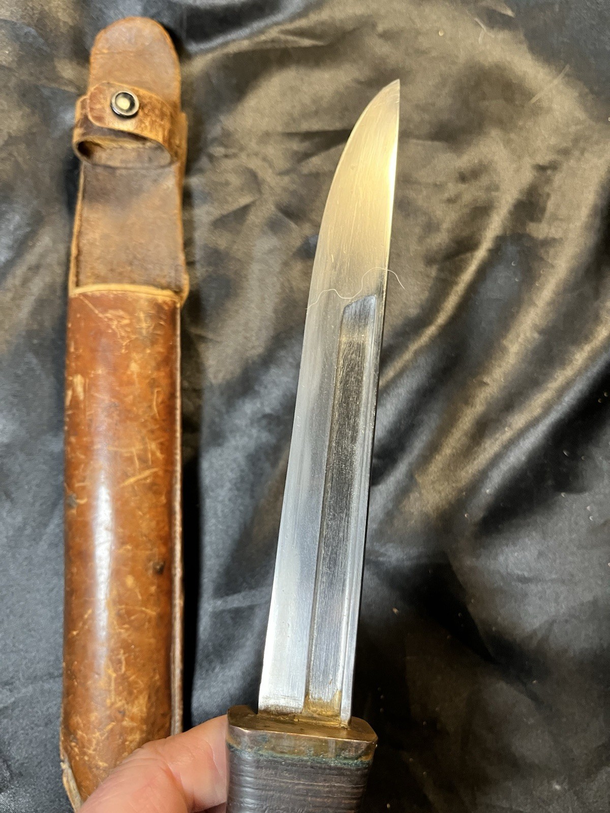 7” WWII THEATER KNIFE MADE FROM ARISAKA BAYONET