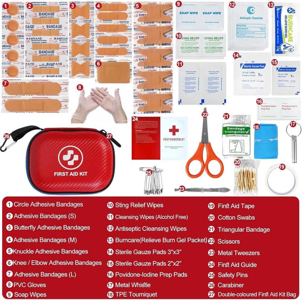 Small First Aid Kit Emergency Kit Waterproof & Portable