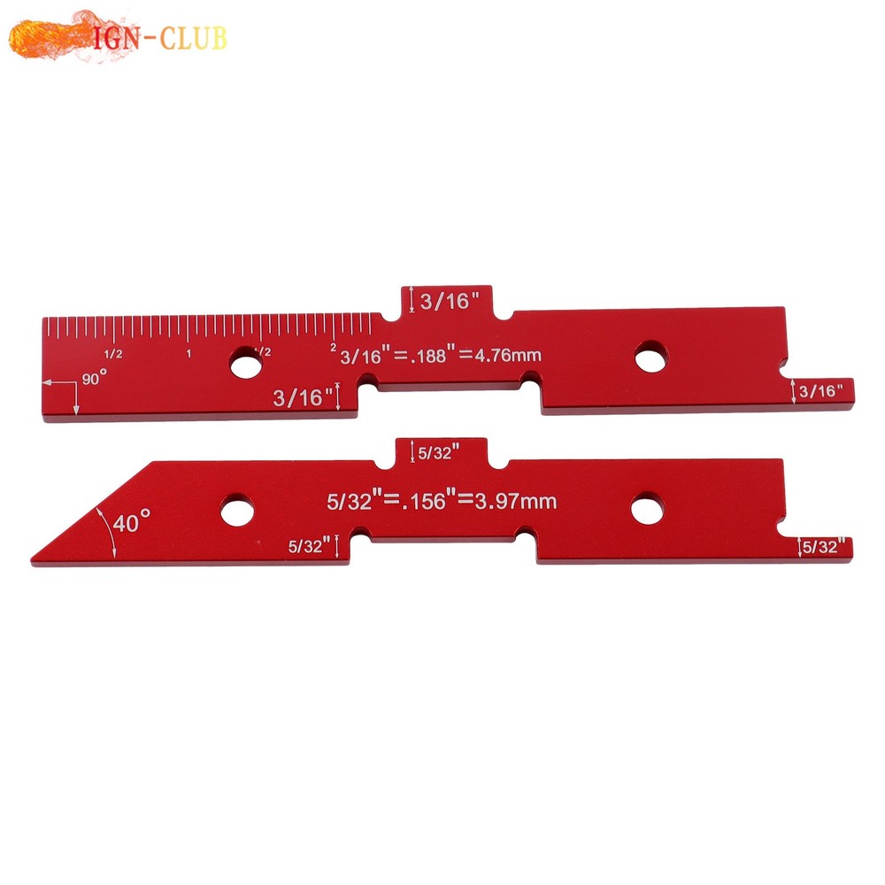 14 Pcs Aluminum Router Table Setup Bars Precision Setup Blocks Height Gauge Set