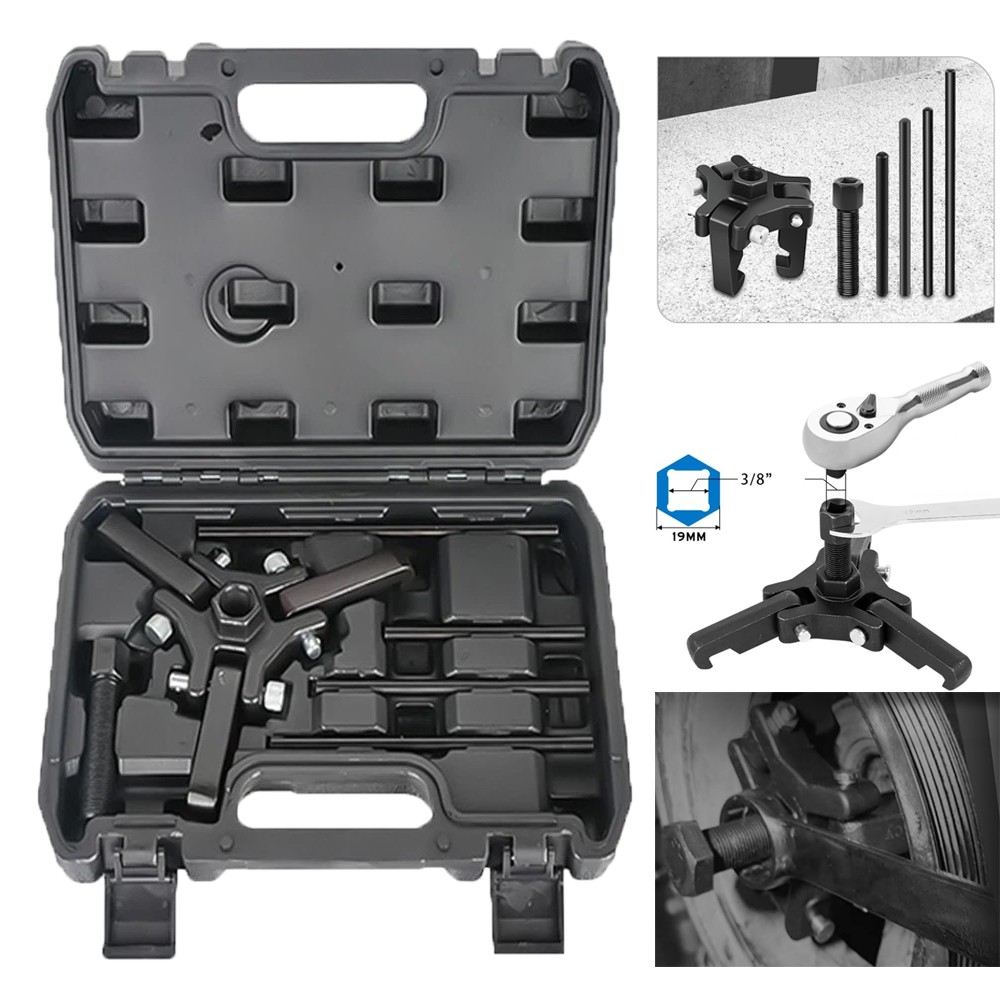 Harmonic Balancer Puller Crank Pulley Removal Kit Engine Motor Rod Auto LS GM US