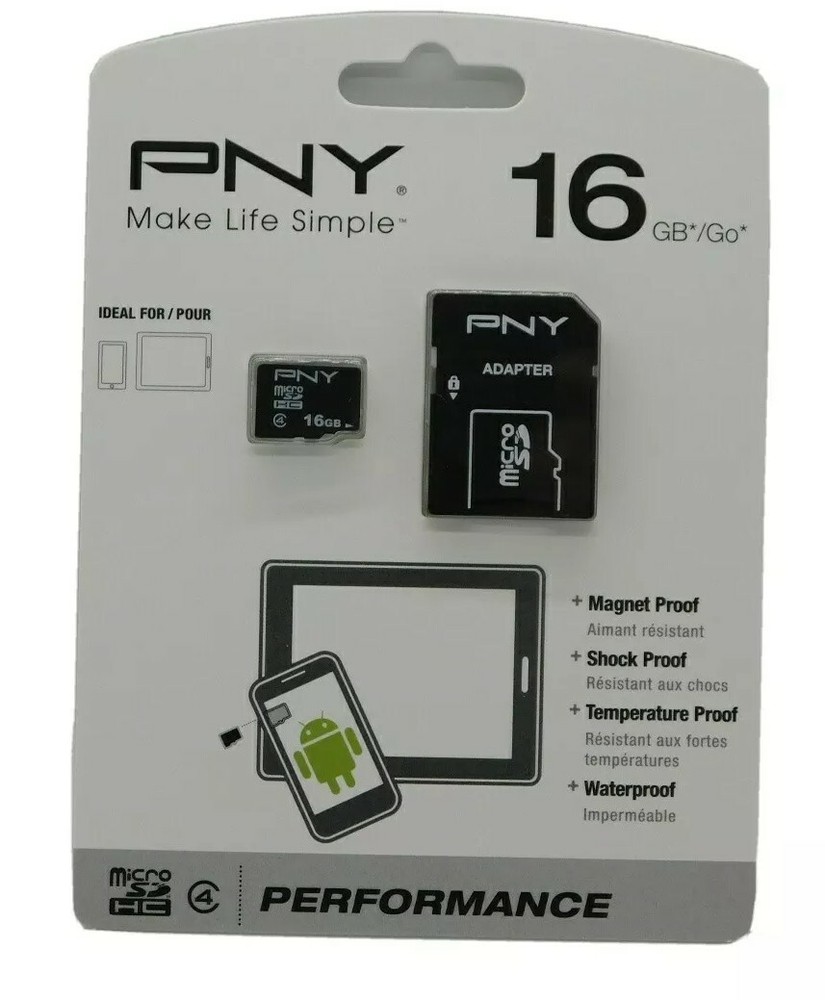PNY 16GB MICRO SD HC PERFORMANCE CARD ~NEW IN PACKAGE~