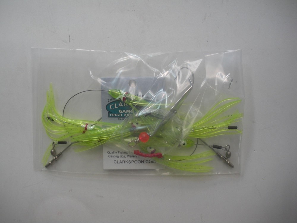 Clarkspoon CSB8CH-0RBMS Mini Spreader Bar Rig Color Chartreuse