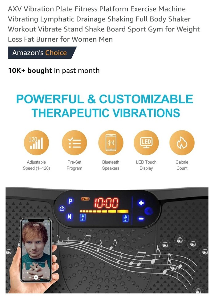 AXV Vibration Plate Exercise Machine Whole Body Workout