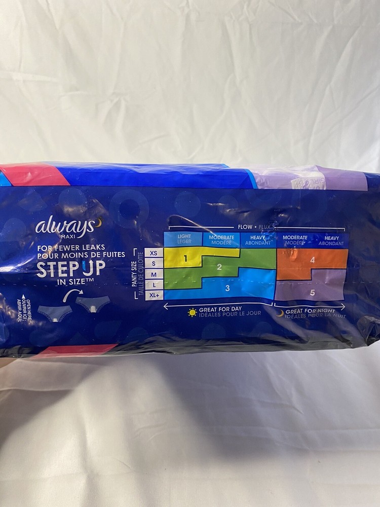 Always Maxi Size 5 Extra Heavy Overnight Flexi-Wings 36 Pads NEW